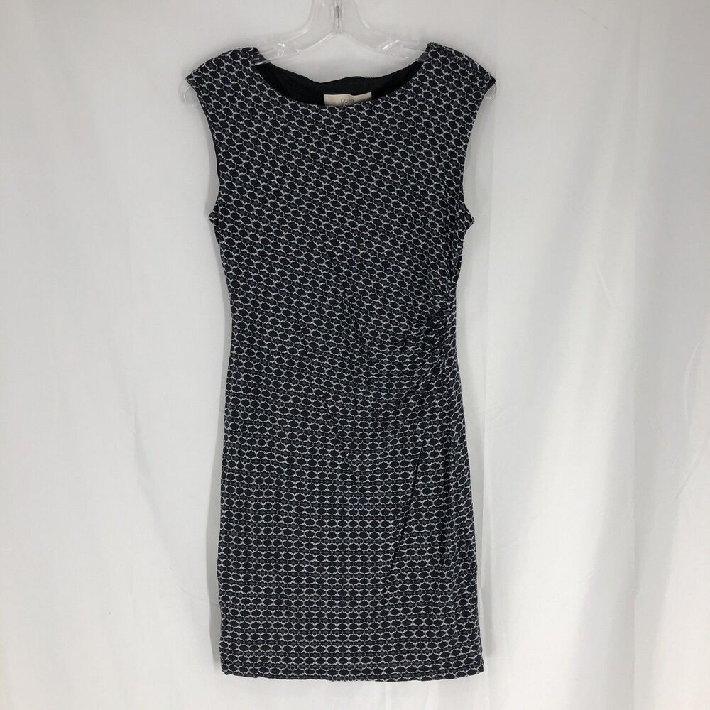Loft Sleeveless Sheath Dress Sz Medium Petite Ruched Side